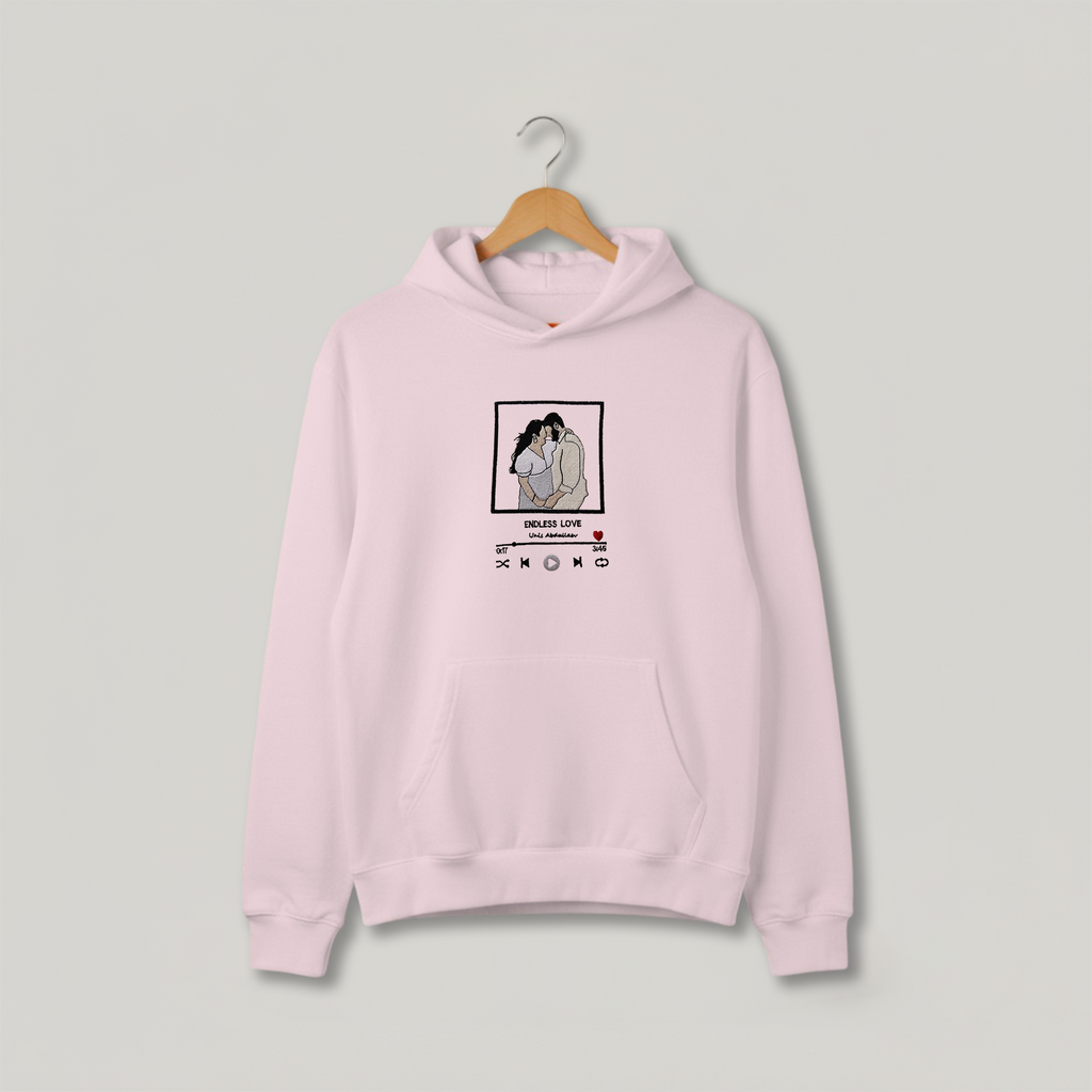 Customized Cozy Oversized Unisex Hoodie for Your Loved One with Music Player Design
