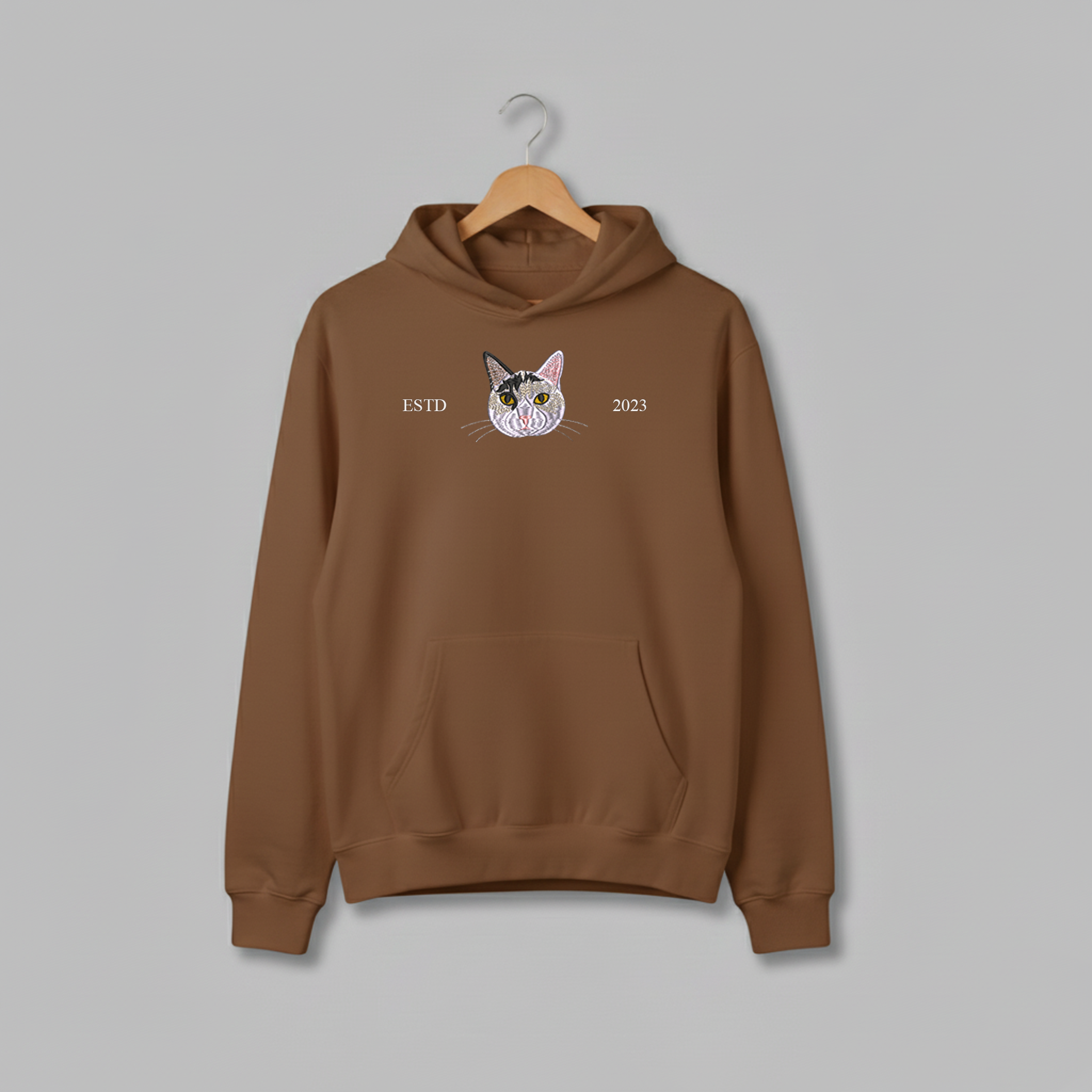 Customized Pet ESTD Embroidered Oversized Hoodie – The Perfect Gift for Pet Lovers