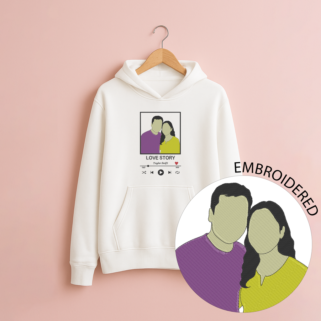 Customized Cozy Oversized Unisex Hoodie for Your Loved One with Music Player Design