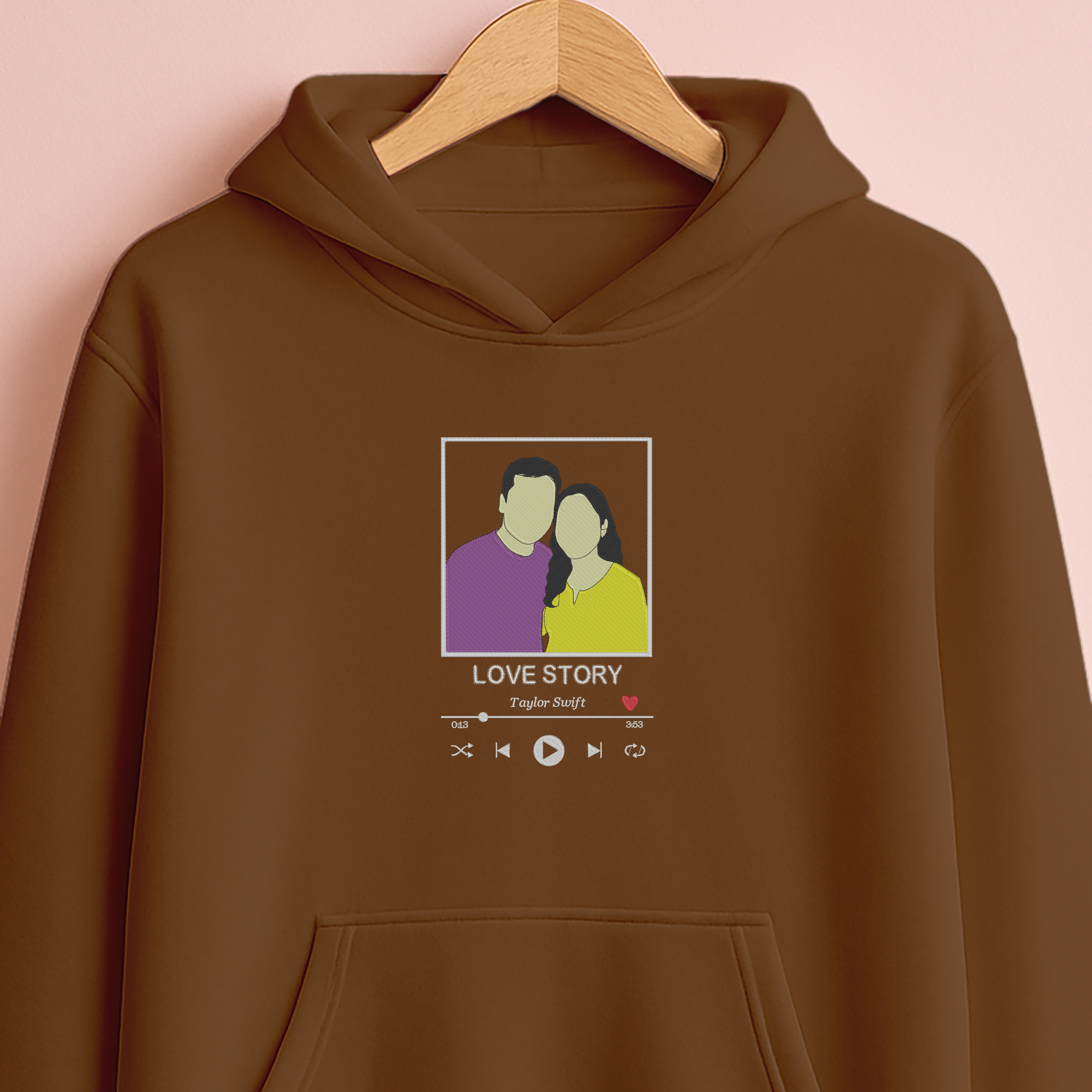 Customized Cozy Oversized Unisex Hoodie for Your Loved One with Music Player Design