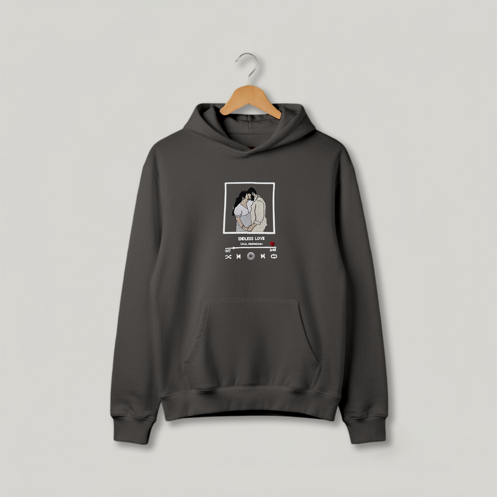 Customized Cozy Oversized Unisex Hoodie for Your Loved One with Music Player Design