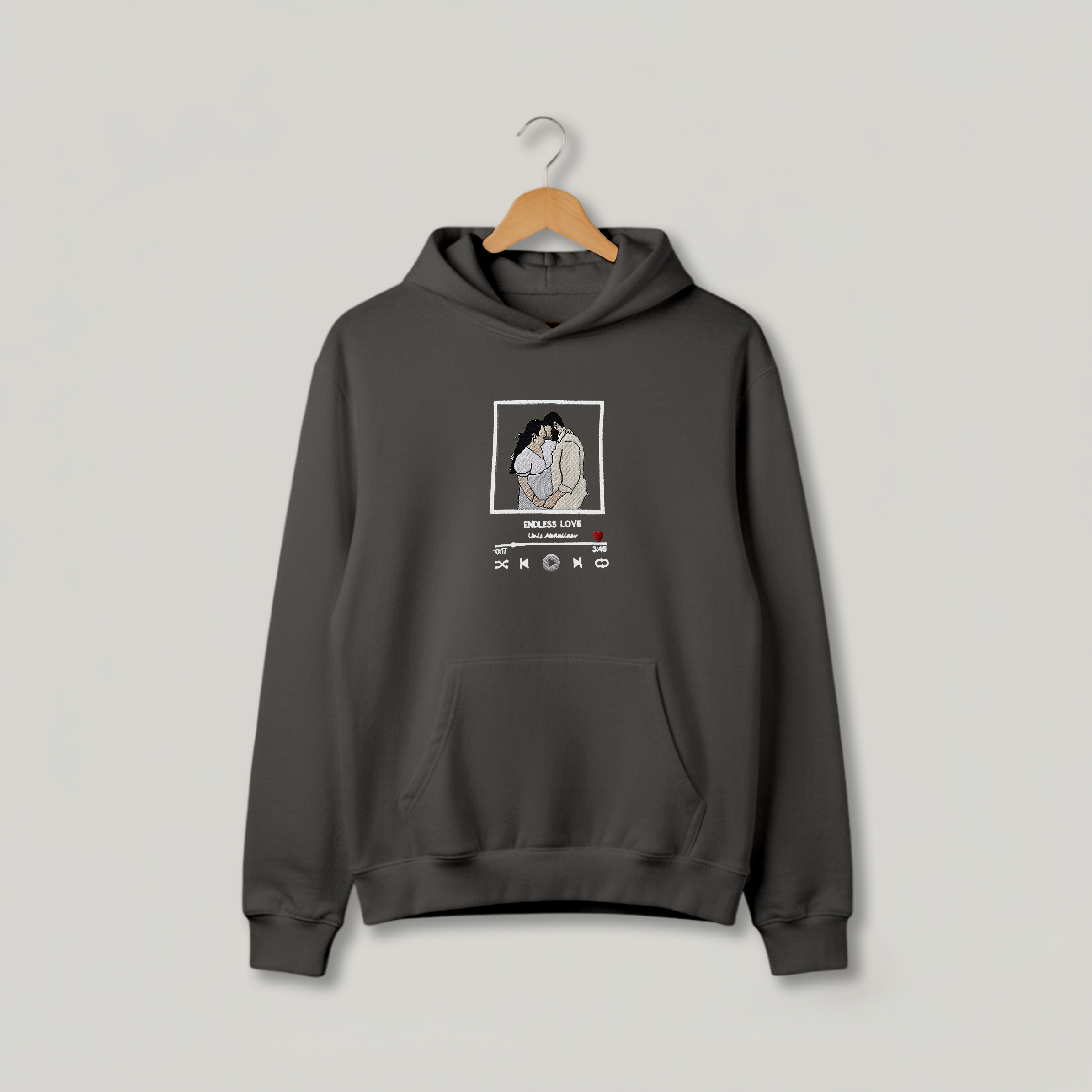 Customized Cozy Oversized Unisex Hoodie for Your Loved One with Music Player Design