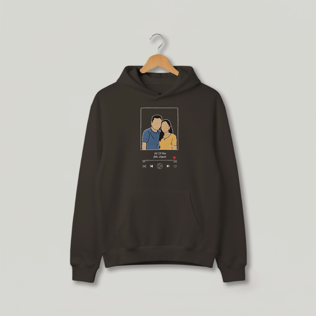 Customized Cozy Oversized Unisex Hoodie for Your Loved One with Music Player Design