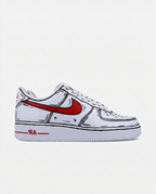 Air Force 1 Red Tick Cartoon Outline