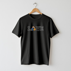 Customized Oversized Unisex T-Shirt for Your Loved One with LOVE outline design