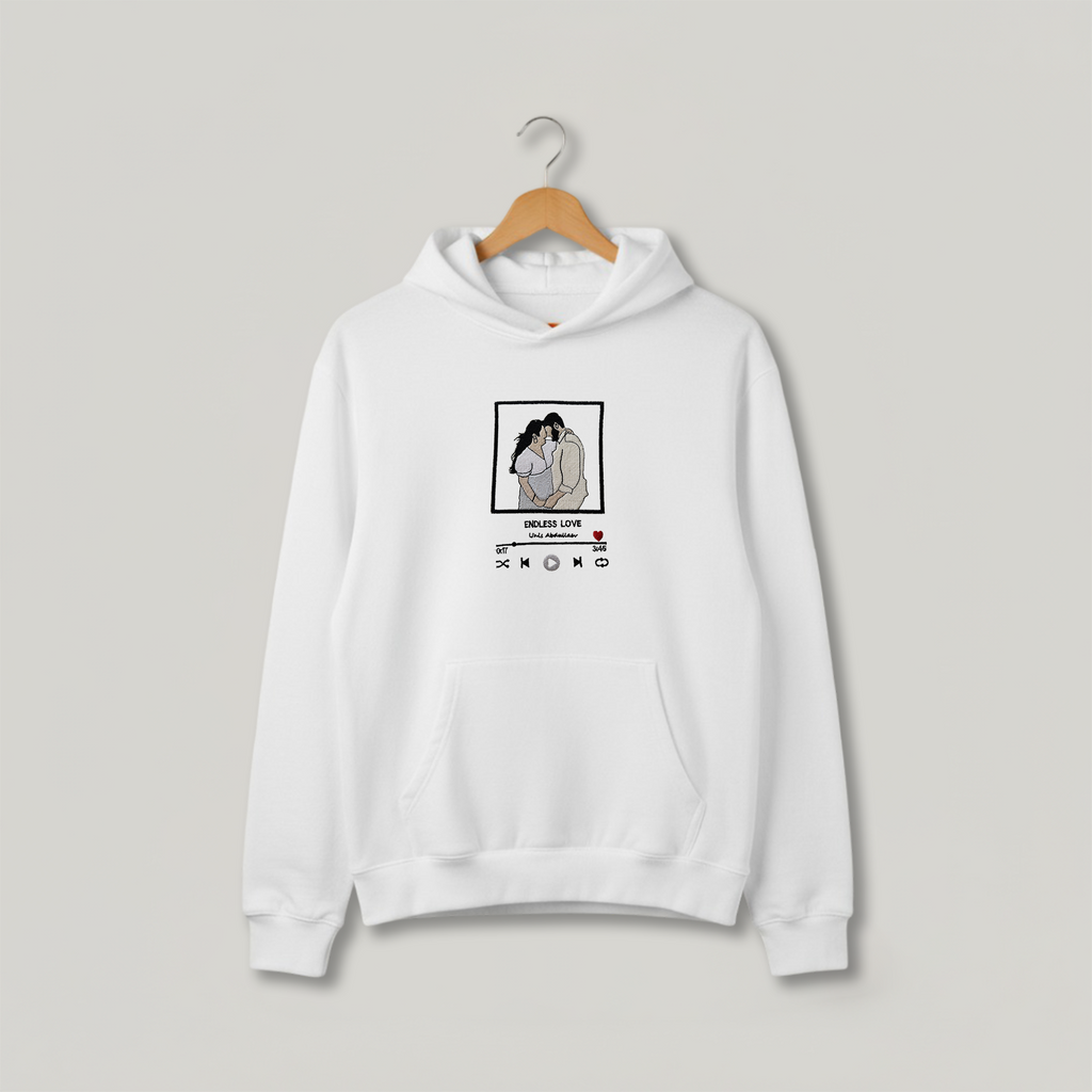 Customized Cozy Oversized Unisex Hoodie for Your Loved One with Music Player Design