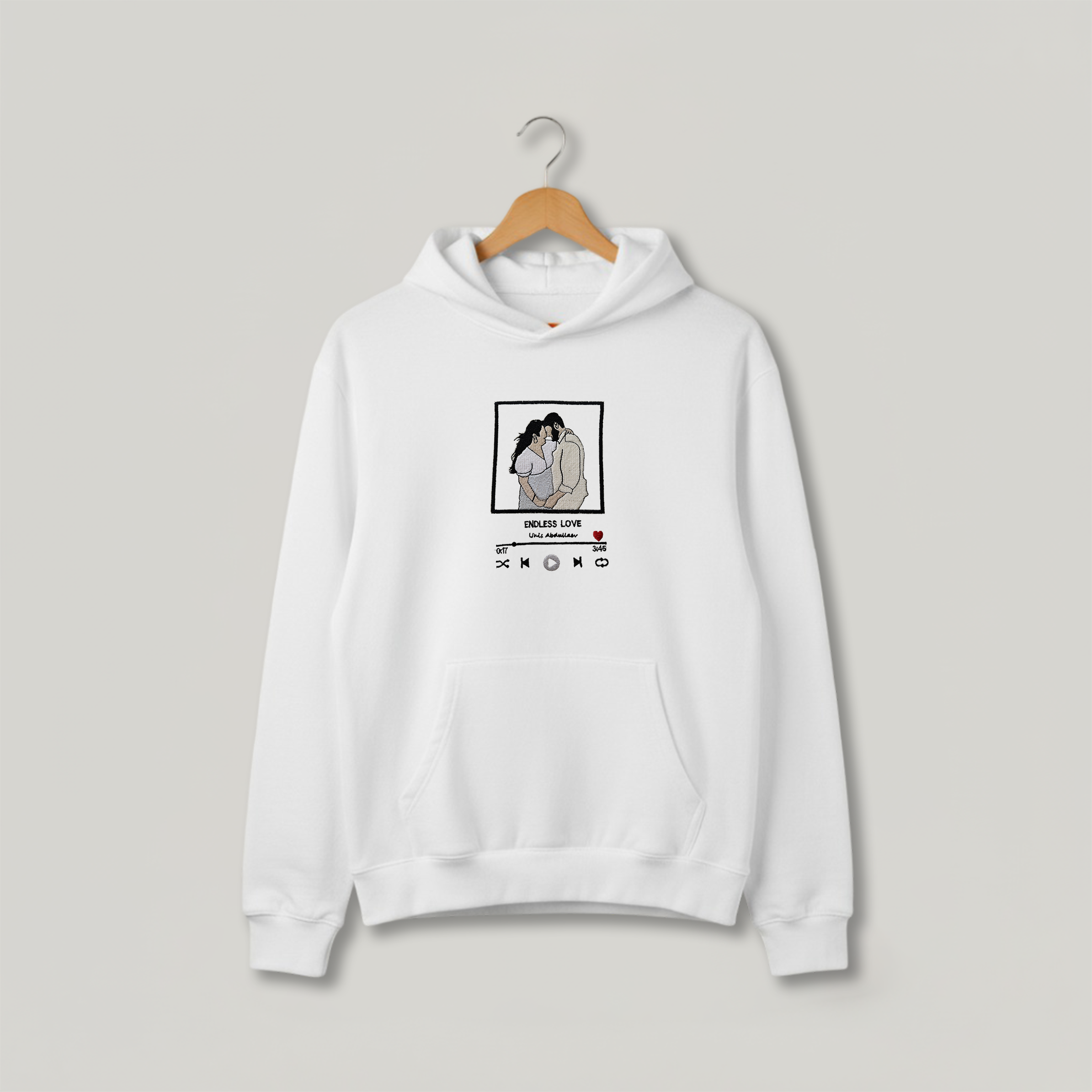 Customized Cozy Oversized Unisex Hoodie for Your Loved One with Music Player Design