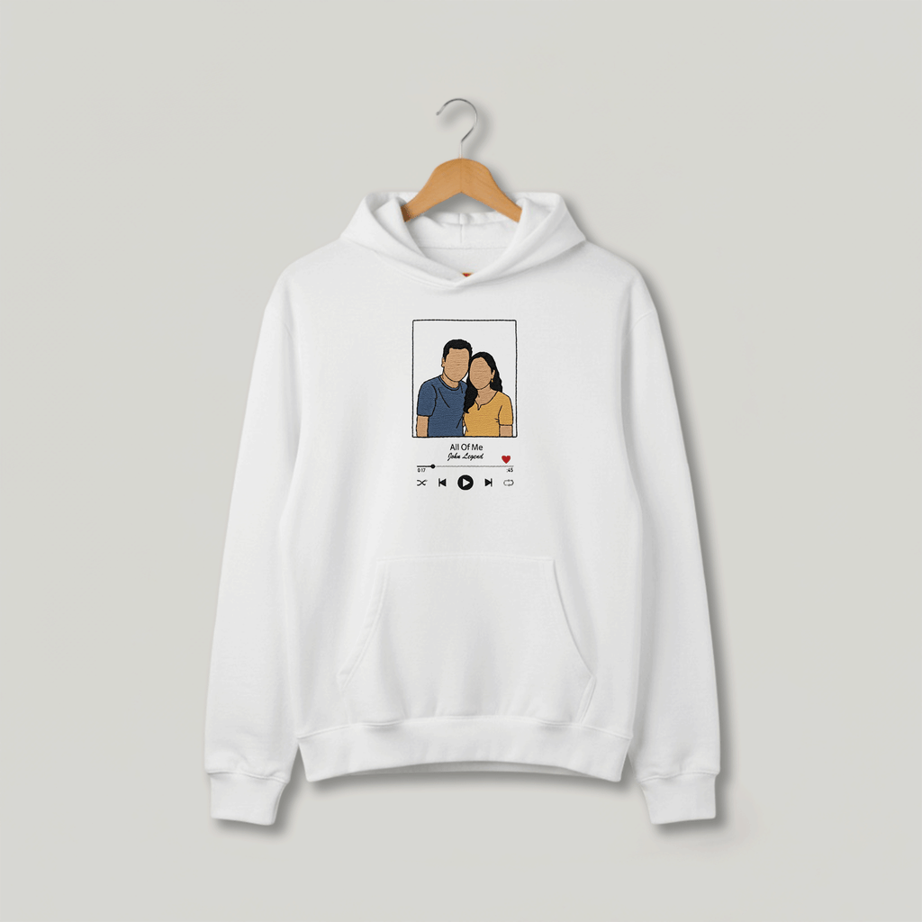 Customized Cozy Oversized Unisex Hoodie for Your Loved One with Music Player Design