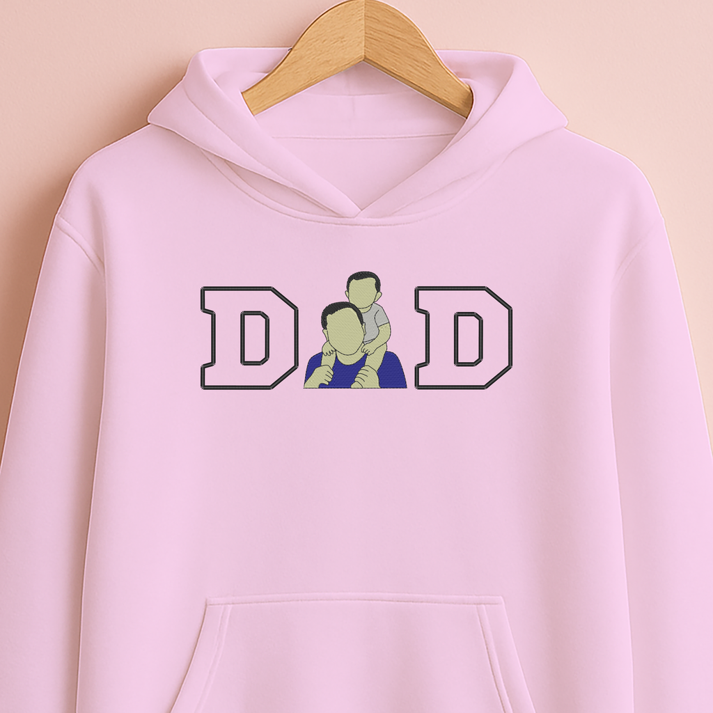 Customized Cozy Oversized Hoodie for DAD with Center Design